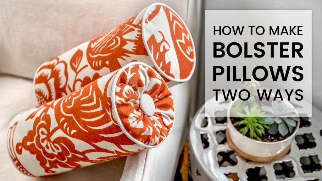 How to Make a Bolster Pillow (2 Ways) - YouTube