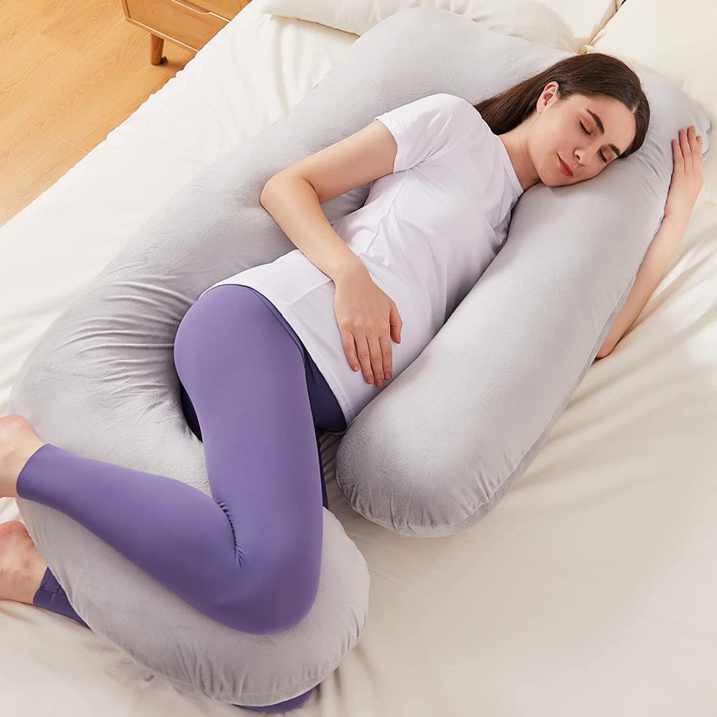 SASTTIE Pregnancy Pillow for Sleeping, Full Body Maternity Pillow for Pregnant Women, 59'' U Shaped Pregnancy Body Pillow with Removable Velvet Cover : Amazon.ca: Home