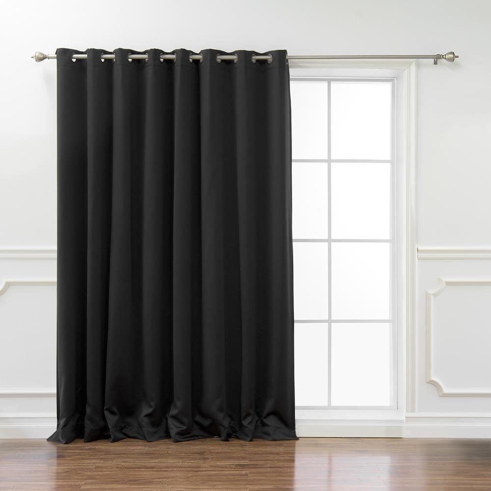 Best Home Fashion 108-in Black Polyester Blackout Grommet Single Curtain Panel in the Curtains & Drapes department at Lowes.com